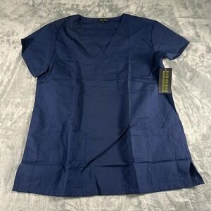 Navy blue Just Love scrub top never worn